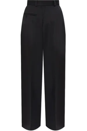Maison Margiela Bukser, Dame, Sort, XS, Polyester, Creased Bukser