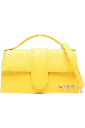 Jacquemus Taske, Dame, Gul, ONE SIZE, Uld, Gul Foldover Top Skuldertaske
