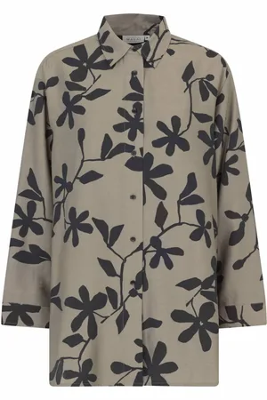 Masai Bluser & Skjorter, Dame, , S, Polyester, Printed Shirt Maidette Vetiver