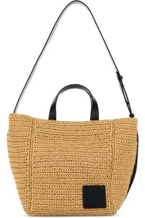 Jil Sander Taske, Dame, , ONE SIZE, Uld, Raffia Crossbody Shopping Bag