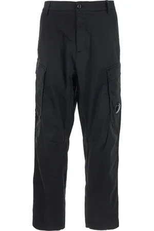 C.P. Company Bukser, Herre, Sort, M, Bomuld, Cargo Pants med linsemotiv