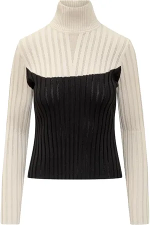 Tory Burch Strik, Dame, Sort, L, Uld, Viskose Strik Trøje