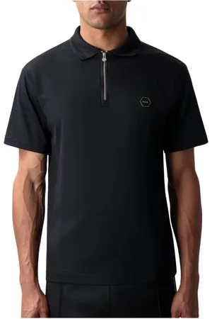 BALR. Top, Herre, Sort, S, Bomuld, Hex-Series Jet Polo Shirt