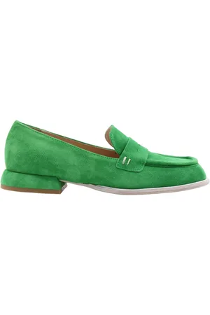 Laura Bellariva Sko, Dame, Grøn, 38 EU, Læder, Sicura Loafers