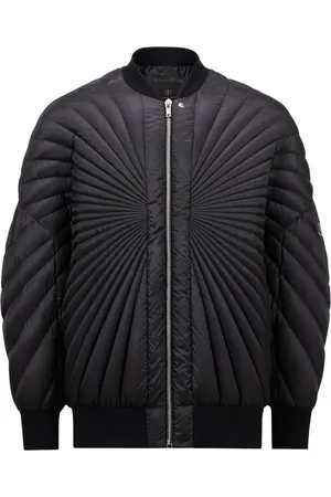 Moncler Jakke, Dame, Sort, XS, Polyester, Sort Ribstrikket Bomberjakke