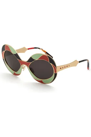 Marni Tilbehør, Dame, Flerfarvet, 58 MM, Stripes Solbriller