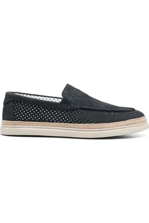 Casadei Sko, Herre, Blå, 41 EU, Læder, Nabuk Slip-On Loafers