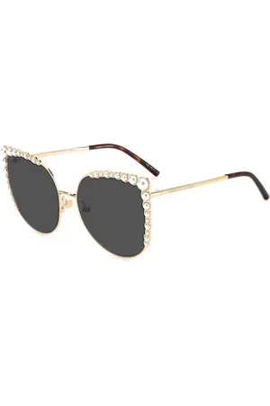 Carolina Herrera Tilbehør, Dame, Gul, 58 MM, Uld, Rose Gold Solbriller