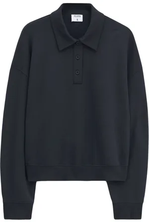 Filippa K Top, Dame, Sort, S, Bomuld, Sort Jersey Polo Shirt