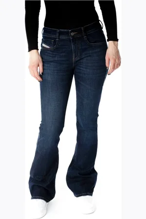 Diesel Jeans, Dame, Blå, W24 L32, Bomuld, Boot-cut Jeans