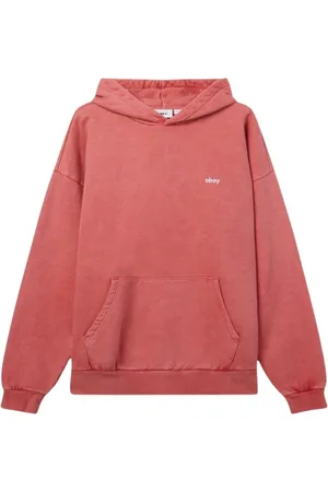 Obey Sweathshirts & Hoodies, Herre, Rød, XL, Bomuld, Pigment Hættetrøje