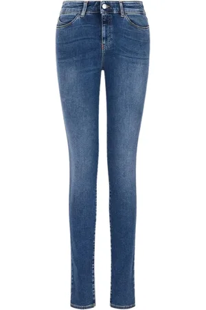 Emporio Armani Jeans, Dame, Blå, W32, Bomuld, J18 Five-Pocket Jeans