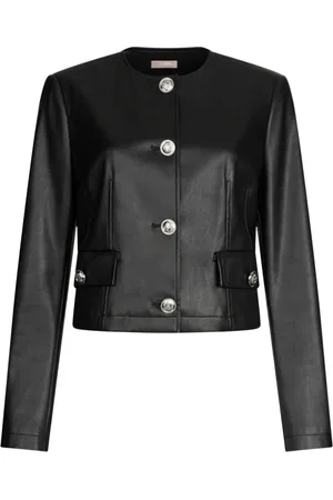 Liu Jo Jakke, Dame, Sort, S, Uld, Coated Fabric Jacket
