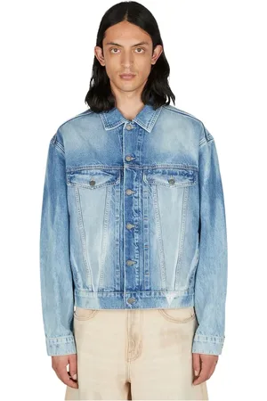 Guess Jakke, Herre, Blå, L, Denim, Vintage Denimjakke