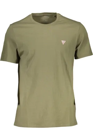 Guess Top, Herre, Grøn, XL, Bomuld, Slim Kortærmet T-shirt