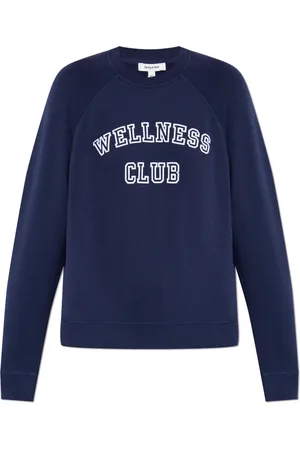 Sporty & Rich Sweathshirts & Hoodies, unisex, Blå, XL, Bomuld, Wellness Club Soft Crewneck