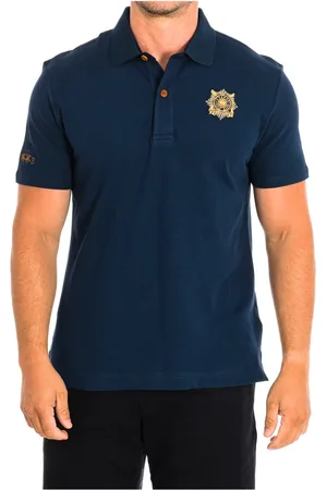 La Martina Top, Herre, Blå, S, Bomuld, Kortærmet poloshirt