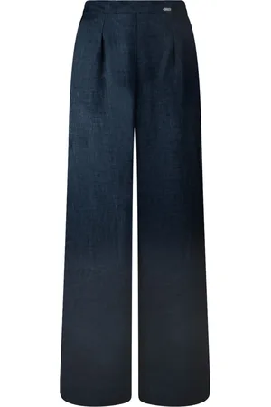 Bomboogie Bukser, Dame, Blå, S, Linen Palazzo Pants