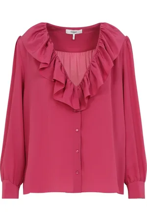 Chloé Bluser & Skjorter, Dame, Rød, 2XS, Rød Silkebluse