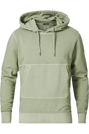 C.P. Company Sweathshirts & Hoodies, Herre, Grøn, L, Bomuld, Grøn Resist Dyed Hættetrøje