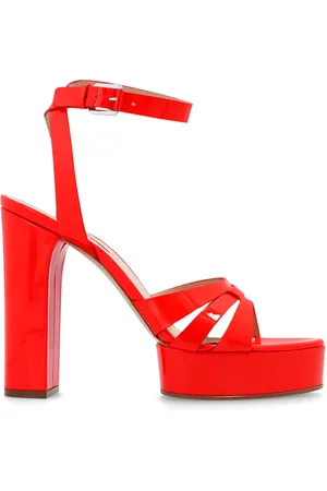 Casadei Sko, Dame, Rød, 36 EU, Læder, Tiffany Patent Hælsandaler