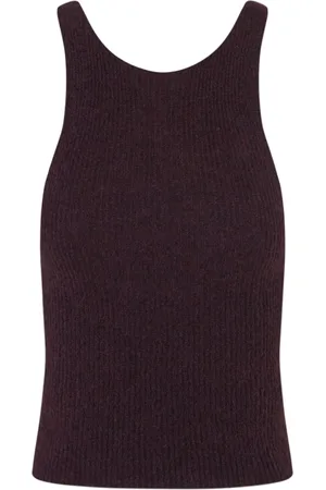 Cortana Top, Dame, Lilla, L, Uld, Zakia Ribstrikket Tanktop i Alpaka-, Silke- og Uldblanding