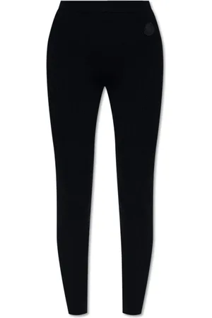 Moncler Bukser, Dame, Blå, L, Uld, Ribbed Leggings