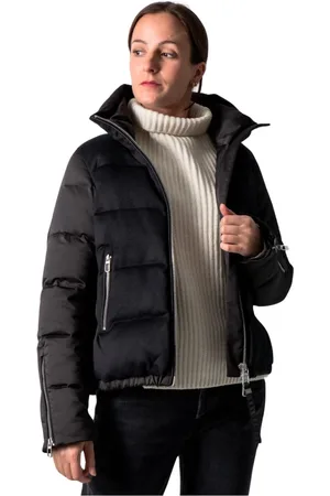 Duno Jakke, Dame, Sort, L, Uld, Kort Oversized Uld+Satin Dunjakke