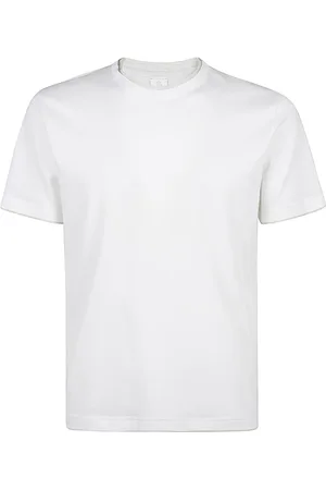 ELEVENTY Top, Herre, Hvid, 2XL, Bomuld, Jersey Bomulds Crewneck T-shirt