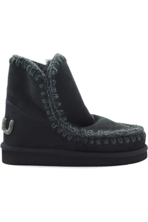 Mou Sko, Dame, Sort, 37 EU, Uld, Glitter Logo Støvler