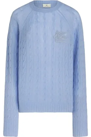 Etro Strik, Dame, Blå, XS, Cashmere, Elegant Sweater