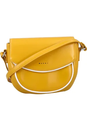 Marni Taske, Dame, Gul, ONE SIZE, Uld, Stilfuld crossbody-taske til hverdagsbrug