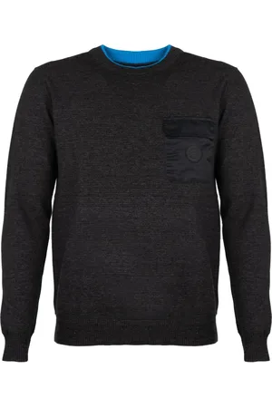 Pepe Jeans Strik, Herre, Grå, 2XL, Marcel Sweater Ribbed Round Neck Blue