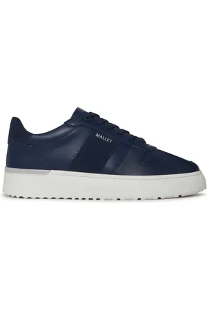 Mallet Sko, Herre, Blå, 43 EU, Læder, Hoxton Lite Navy Silver