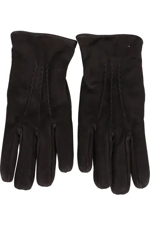 LARDINI Tilbehør, Herre, Sort, XL, Læder, Suede Cashmere Indvendige Læderhandsker