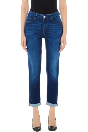 Liu Jo Jeans, Dame, Blå, W30, Bomuld, Komfortable Jeans med lige ben