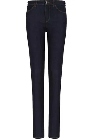 Emporio Armani Jeans, Dame, Blå, W27, Bomuld, Slim Fit Jeans