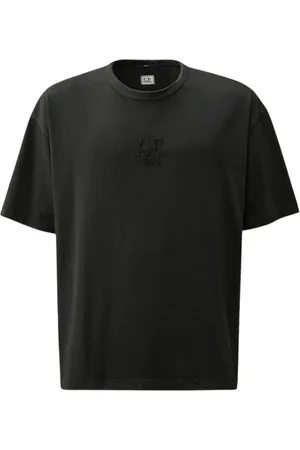 C.P. Company Top, Herre, Sort, M, Bomuld, Boxy Logo T-Shirt