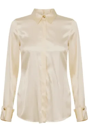 Elisabetta Franchi Bluser & Skjorter, Dame, , M, Satin, Silk Lemonade Shirt