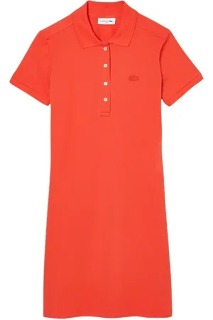 Lacoste Kjole, Dame, Rød, XS, Bomuld, Slim Fit Stretch Mini Piqué Polo Kjole