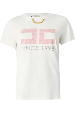 Elisabetta Franchi Top, Dame, Hvid, XS, Bomuld, Chic Dress T-shirt