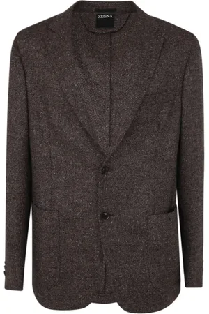 Ermenegildo Zegna Jakke, Herre, Brun, S, Uld, Jakke i uld- og silkeblanding