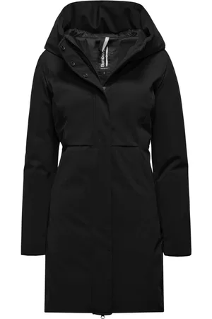 Bomboogie Frakke, Dame, Sort, 3XL, Nylon, To-materiale Parka med Skræddersyet Pasform