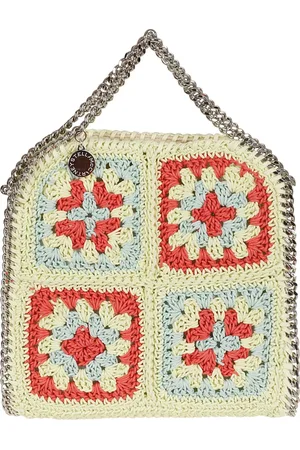 Stella McCartney Taske, Dame, Flerfarvet, ONE SIZE, Bomuld, Tiny Tote Hæklet Håndtaske