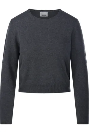 Allude Strik, Dame, Grå, L, Uld, Grøn Antracit Sweater RD 1/1