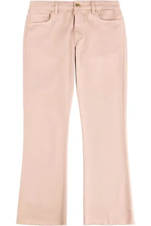 FAY Bukser, Dame, Lyserød, W27, Satin, Cropped Bukser