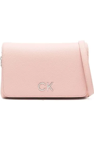Calvin Klein Taske, Dame, Lyserød, ONE SIZE, Uld, Skuldertaske med Re-Lock Flap