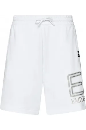 EA7 Shorts, Herre, Hvid, XS, Bomuld, Casual Sweat Shorts