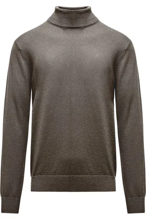 Bomboogie Strik, Herre, Brun, M, Uld, Blød Turtleneck Sweater