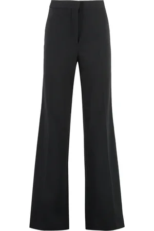 Stella McCartney Bukser, Dame, Sort, L, Uld, Uldne Bukser med Svaj og Lommer